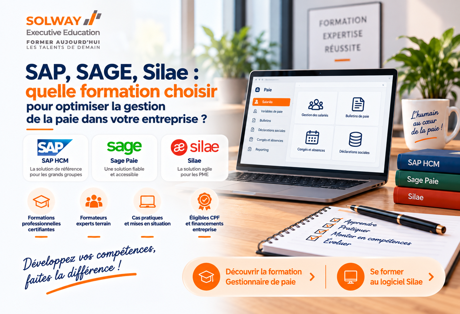 SAP, SAGE, Silae : Quelle formation choisir pour optimiser la gestion de la paie dans votre entreprise ?